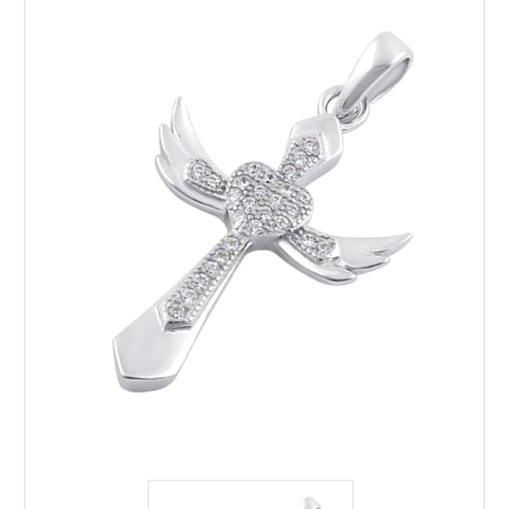 Angel wing cross kissed by Czs